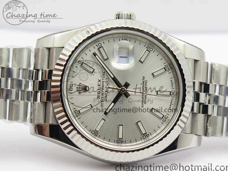 Good Copy Rolex Watches 1:1 DateJust Bracelet Silver MoistureWicking Stick Edition On Jubilee Markers Best 228238 A Dial 3511 SS Noob 1230